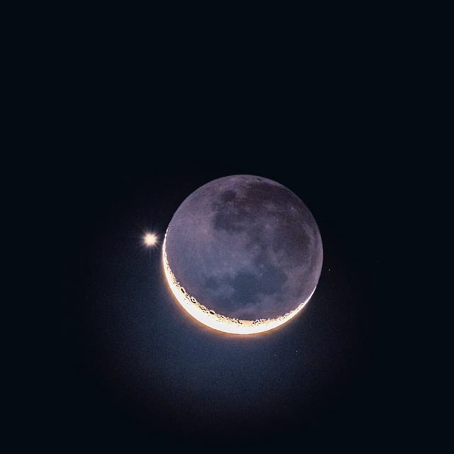 A file photo image of a previous Moon–Venus conjunction back in 2023.