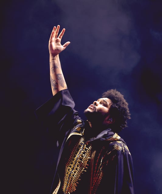 The Weeknd performs onstage at the 2024 iHeartRadio Music Festival at T-Mobile Arena on Sept. 21, 2024, in Las Vegas.