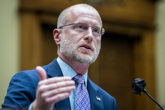 Federal Communications Commission Commissioner Brendan Carr testifies in Washington, D.C., on March 31, 2022.