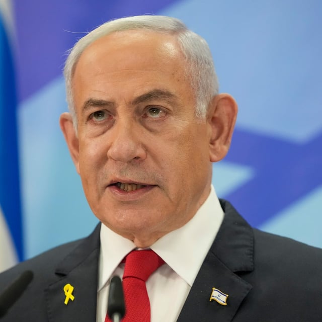 FILE - Israeli Prime Minister Benjamin Netanyahu speaks during a press conference in Jerusalem, Dec. 9, 2024. (AP Photo/Maya Alleruzzo, Pool, File)