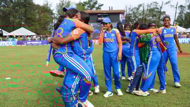BCCI have announced an INR 5 crore cash prize for the Women's U19 T20 World Cup-winning squad and support staff, led by head coach Nooshin Al Khadeer. (@ICC via PTI Photo) (PTI02_02_2025_000413A)
