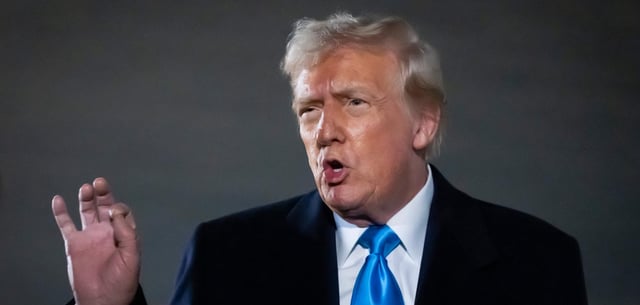 Donald Trump am 2. Januar vor Journalisten