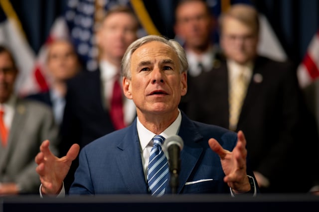 Texas Gov. Greg Abbott speaks during a news conference at the Texas State Capitol on June 08, 2023 in Austin, Texas.
