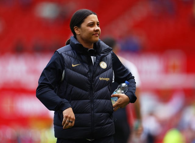 Soccer Football - Women's Super League - Manchester United v Chelsea - Old Trafford, Manchester, Britain - May 18, 2024 Chelsea's Sam Kerr on the pitch before the match REUTERS/Molly Darlington/ File Photo