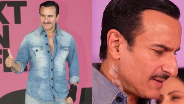 Saif Ali Khan made his first public appearance at a promotional event for Jewel Thief