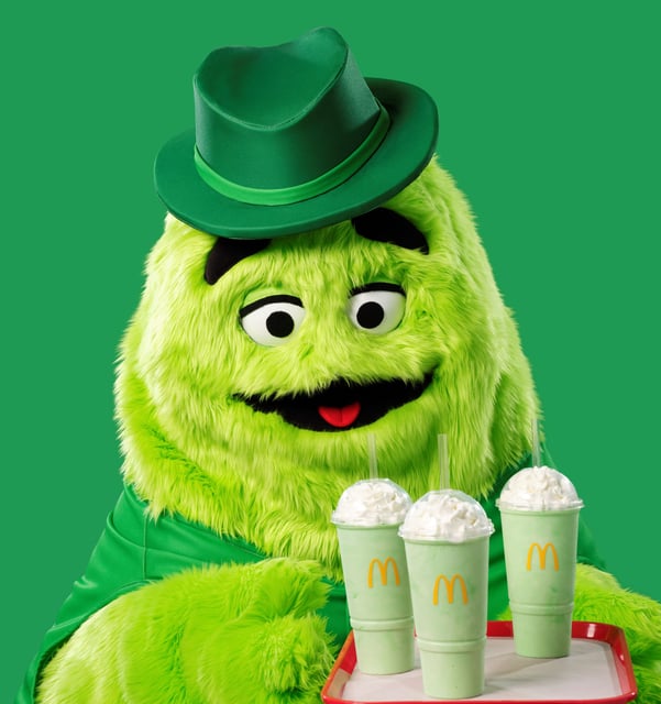 Uncle O'Grimacey is a McDonald's character, returning to celebrate the Shamrock Shake in 2025. The minty-green milkshake will return to McDonald's locations nationwide on Feb. 10, 2025.