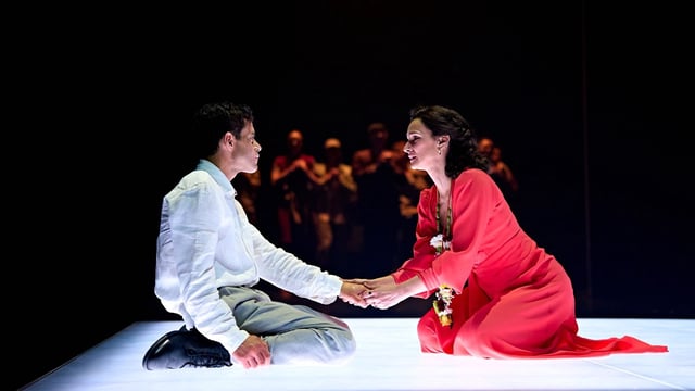 Rami Malek plays a stilted Oedipus in this modern, dance-infused production opposite Indira Varma as Jocasta
