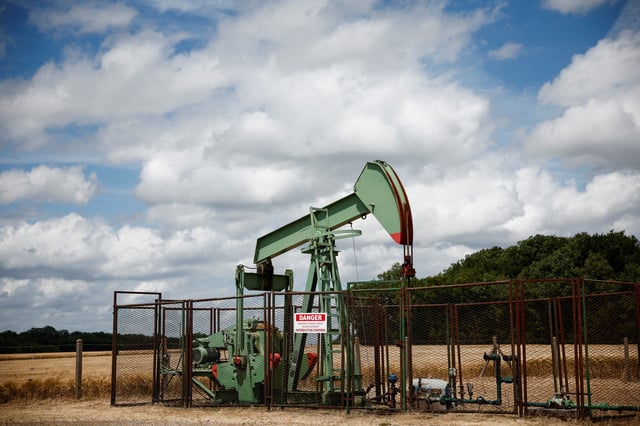 A pumpjack operates at the Vermilion Energy site in Trigueres, France, June 14, 2024. REUTERS/Benoit Tessier/File Photo