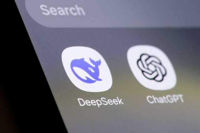 Deepseek and ChatGPT app icons are seen in this illustration taken Jan. 27, 2025. REUTERS/Dado Ruvic/Illustration/File Photo