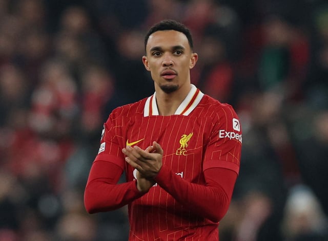 Soccer Football - Champions League - Liverpool v Lille - Anfield, Liverpool, Britain - January 21, 2025 Liverpool's Trent Alexander-Arnold applauds fans after the match REUTERS/Phil Noble/ File Photo