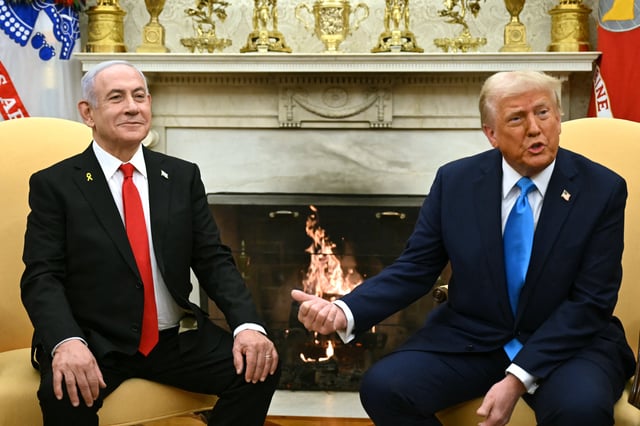 Benyamin Netanyahou et Donald Trump à la Maison-Blanche le 4 février 2025.