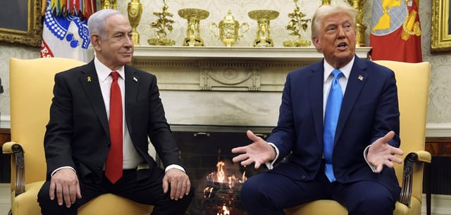 US-Präsident Donald Trump (r.) mit Israels Ministerpräsident Benjamin Netanjahu im Oval Office des Weißen Hauses