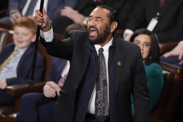 Rep. Al Green, D-Texas, speaks as the House of Representatives meets to elect a speaker and convene the new 119th Congress at the Capitol in Washington on January 3.