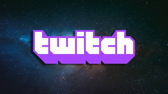 Twitch logo in space
