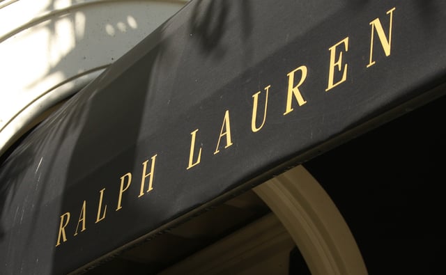The Polo Ralph Lauren logo is seen on their boutique on Rodeo Drive in Beverly Hills, California August 5, 2008. Polo Ralph Lauren Corp is due to report its earnings on Wednesday.  REUTERS/Fred Prouser/File photo