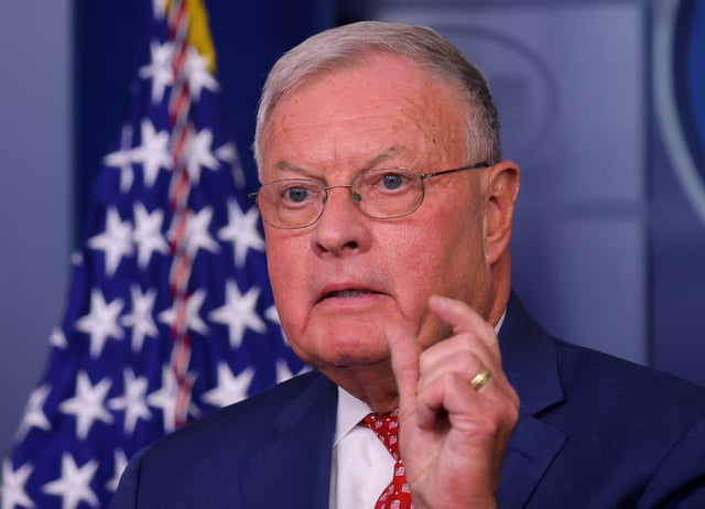 Keith Kellogg speaks to reporters during a daily press briefing at the White House in Washington, U.S., September 22, 2020. REUTERS/Carlos Barria/File Photo