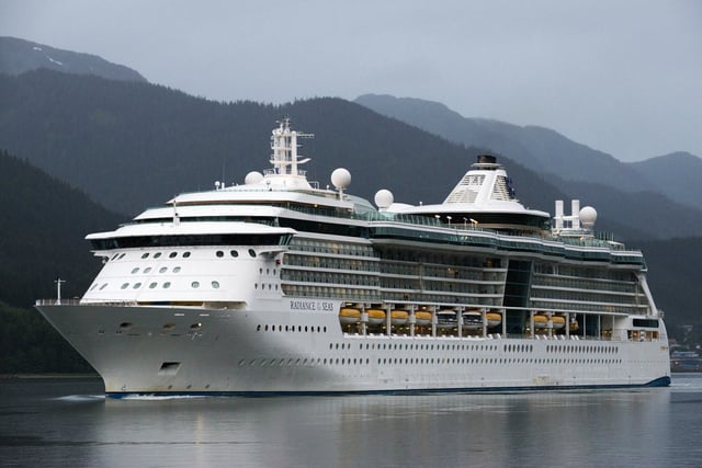 Royal Caribbean's "Radiance of the Seas" sailing near Juneau, Alaska in 2016.