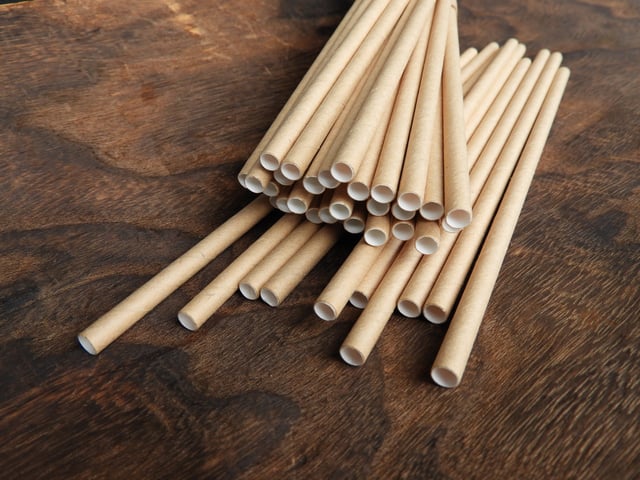 A stock photo of paper straws.