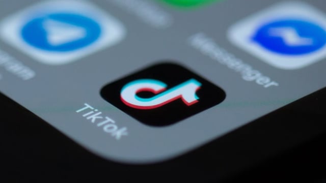 TikTok app logo on a phone