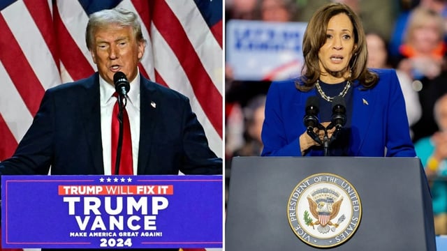 Donald Trump and Kamala Harris