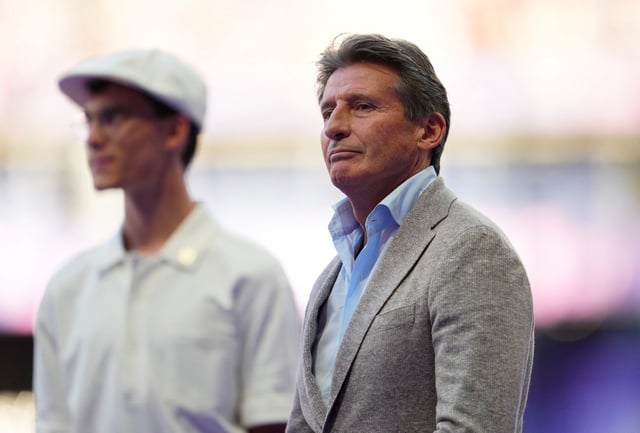 Paris 2024 Olympics - Athletics - Women's 800m Victory Ceremony - Stade de France, Saint-Denis, France - August 06, 2024. World Athletics President Sebastian Coe during the ceremony REUTERS/Aleksandra Szmigiel/File Photo