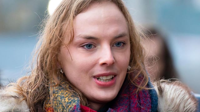 Beth Upton arrives at the tribunal