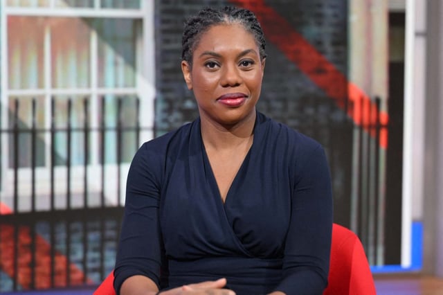 Tory leader Kemi Badenoch appearing on Sunday with Laura Kuenssberg (Photo: Jeff Overs/BBC/PA)