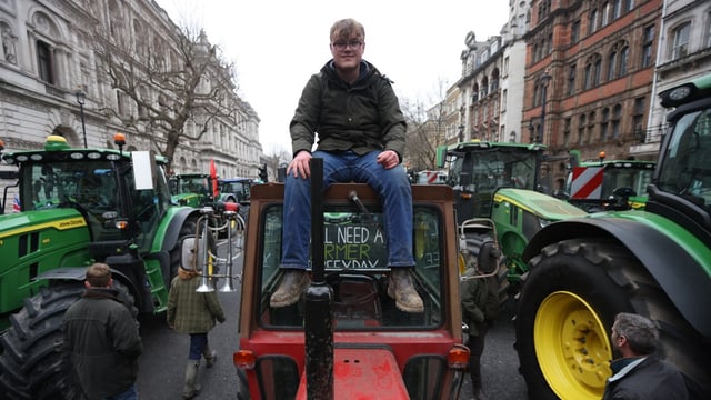 Tom Lucas, 16, drove for eight hours from Cambridgeshire to take part in the protest