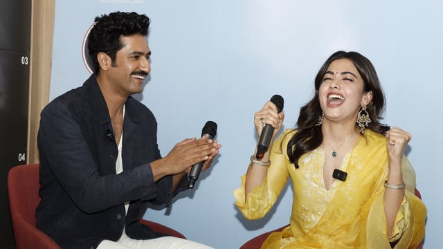 Vicky Kaushal and Rashmika Mandanna at HT City office