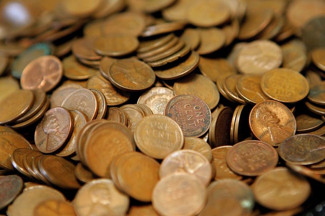 Pennies are displayed at Glenview Coin &amp; Collectibles July 6, 2006 in Glenview, Illinois.