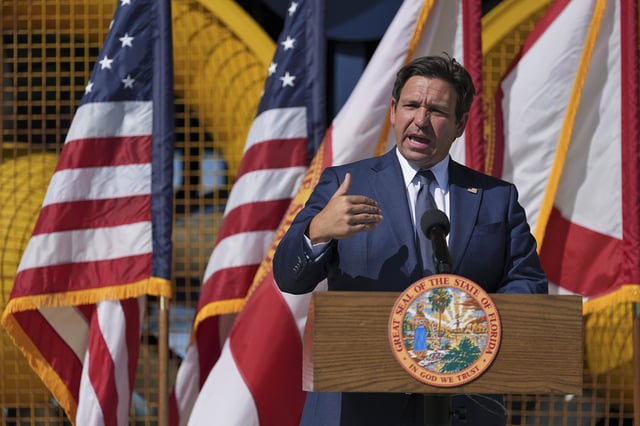 Florida Gov. Ron DeSantis speaks on Feb. 5, 2025, in Miami. 