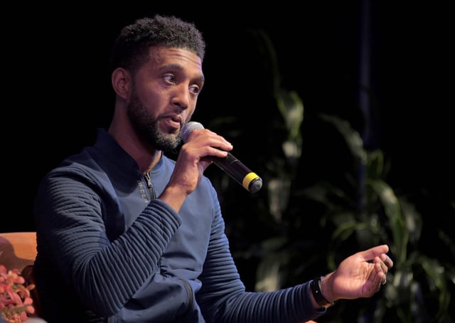 Brandon M. Scott, mayor of Baltimore speaks during the third annual Baltimore Together Summit workshops at Baltimore Center Stage. (Karl M. Ferron/Staff)
