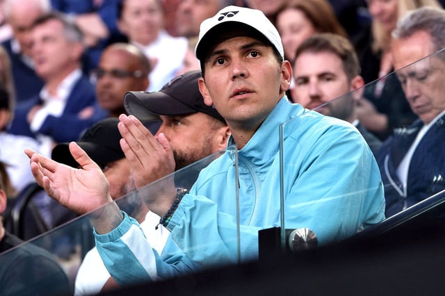 Vukov supports Rybakina at the 2023 Australian Open.