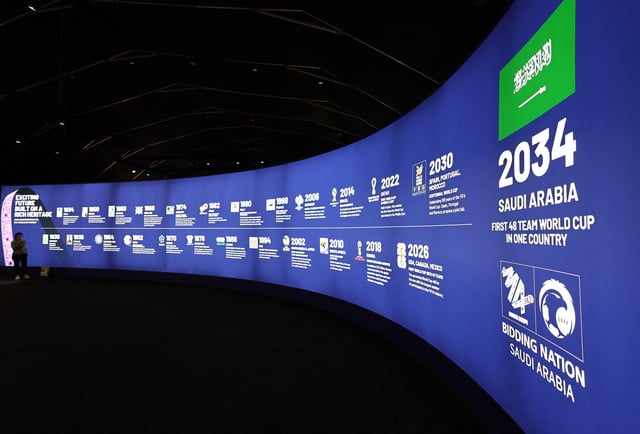 Soccer Football - FIFA expected to confirm Saudi Arabia as 2034 World Cup hosts - Riyadh, Saudi Arabia - December 11, 2024 General view inside the Saudi Arabia World Cup bid exhibition REUTERS/Hamad I Mohammed/ File Photo