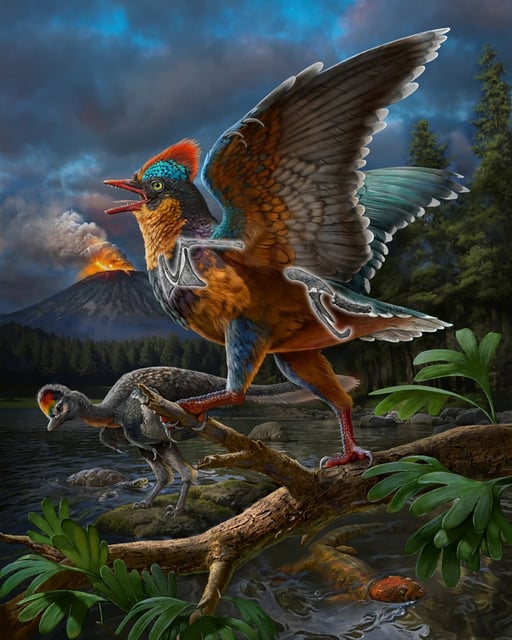 An artist's impression of the Baminornis zhenghensis bird, released on Feb. 12, 2025. 