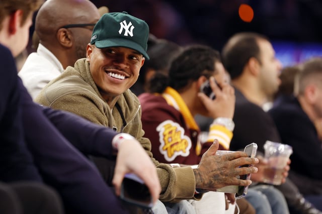 Major League Baseball pitcher Marcus Stroman attends the game between the Houston Rockets and the New York Knicks at Madison Square Garden on January 17, 2024 in New York City.