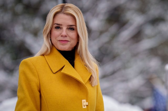 U.S. Attorney General Pam Bondi at the White House on Feb. 12, 2025.