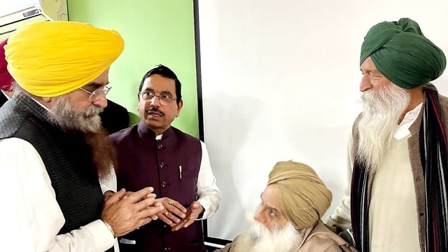 A meeting between a central team led by Union Minister Pralhad Joshi and farmers' representatives was held on Friday.