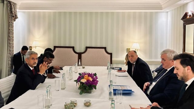 Jaishankar holds discussions with Ukrainian foreign minister Andrii Sybiha on the sidelines of MSC 2025. 
