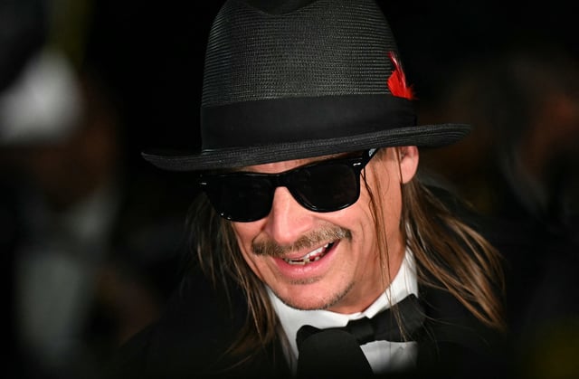 Kid Rock, pictured at President Donald Trump's inauguration festivities on Jan. 20, is speaking out about Kendrick Lamar's Super Bowl 59 halftime performance.