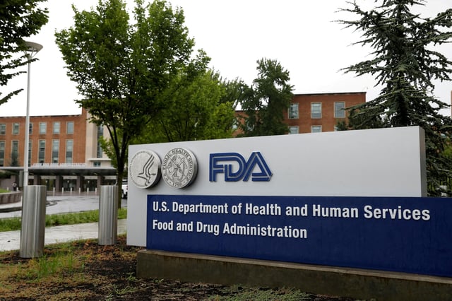 Signage is seen outside of the Food and Drug Administration (FDA) headquarters in White Oak, Maryland, U.S., August 29, 2020. REUTERS/Andrew Kelly/File Photo