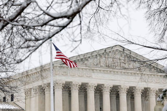 The US Supreme Court Building is seen on Capitol Hill on February 12, 2025, in Washington, DC.