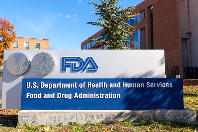 Exterior view of the headquarters of US Food and Drug Administration (FDA).