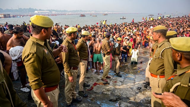 With concerns over crowd management persistently rising, police personnel in Prayagraj and especially in the Maha Kumbh area have been told keep strict vigil while devotees take a dip in the Sangam and perform puja and other rituals at the Mela.