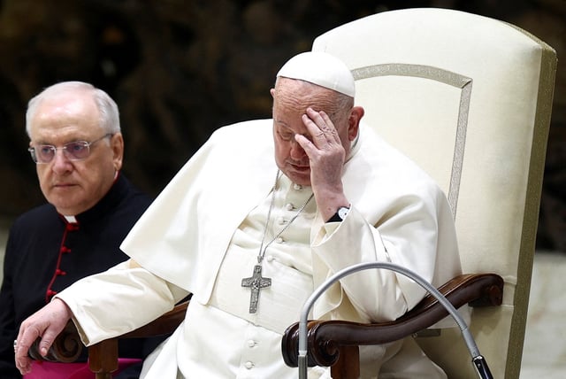 Le pape François au Vatican, le 12 février 2025.