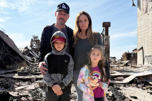 The Mallen family returned last week to view the remains of their home.