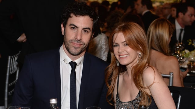 HOLLYWOOD, CA - JUNE 06:  Actors Sacha Baron Cohen (L) and Isla Fisher attend 41st AFI Life Achievement Award Honoring Mel Brooks at Dolby Theatre on June 6, 2013 in Hollywood, California.