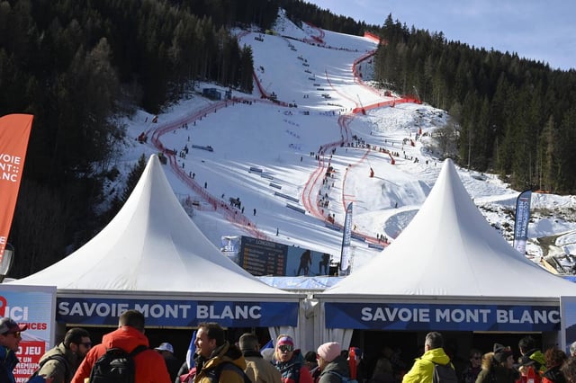 Lors des championnats du monde de ski à Courchevel (Savoie), en février 2023.