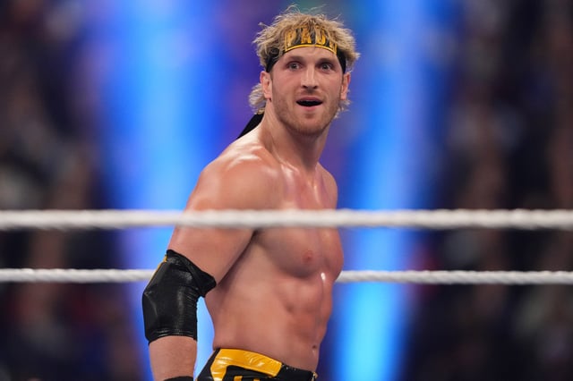 Logan Paul during the Men’s Royal Rumble match during the WWE Royal Rumble at Lucas Oil Stadium