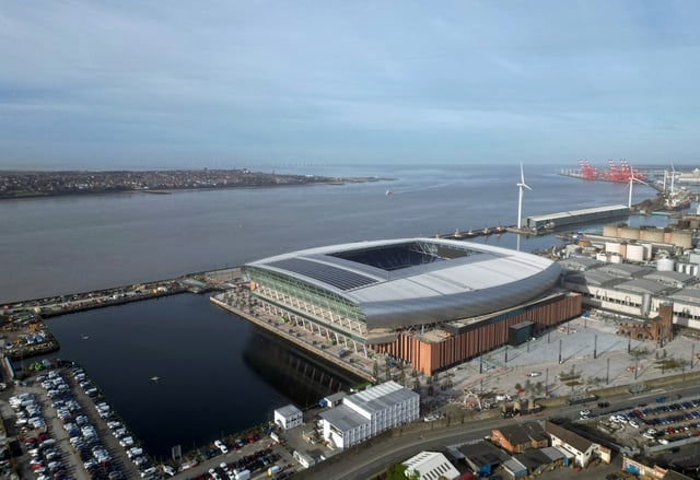 Soccer Football - A drone view shows the new Everton Stadium under construction in Liverpool, Britain - November 12, 2024 REUTERS/Molly Darlington/File Photo